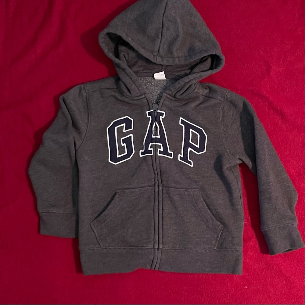 Gap Toddler Grey Hoodie Spell Out Cotton Polyester 5T Boys Girls